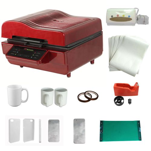 3D Sublimation Heat Press Machine 3D Iphone case Mugs Printing Transfer KIT