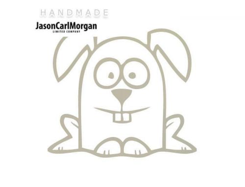 JCM® Iron On Applique Decal, Rabbit Silver