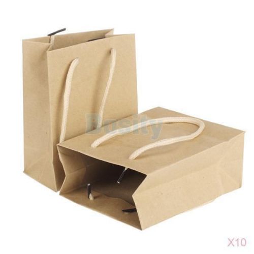 100pcs Kraft Brown Graft Paper Gift Jewelry Retail Party Bag MERCHANDISE Bags