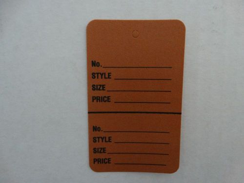 1000 Large Perforated Merchandise Coupon Price Tags Brown