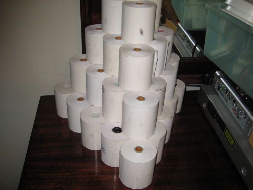 Qty 10 POS thermal cash register paper rolls  White 3 1/8th wide  230&#039; long