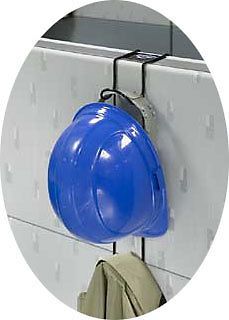 Rackems Cubicle Hook Hard Hat, Coat, Purse Rack, 2-Hook Over-the-Cubicle Rack