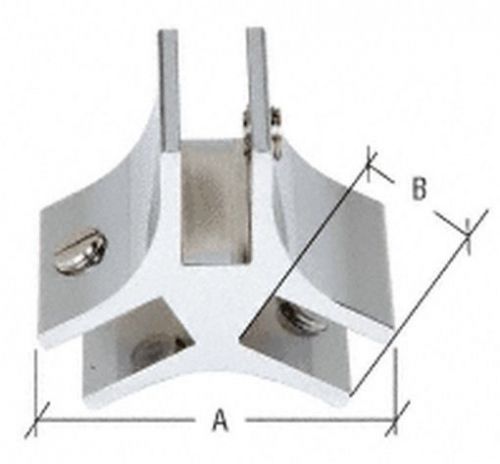 Crl satin andoized 3-way 120 degree standard connector for 1/2&#034; glass for sale