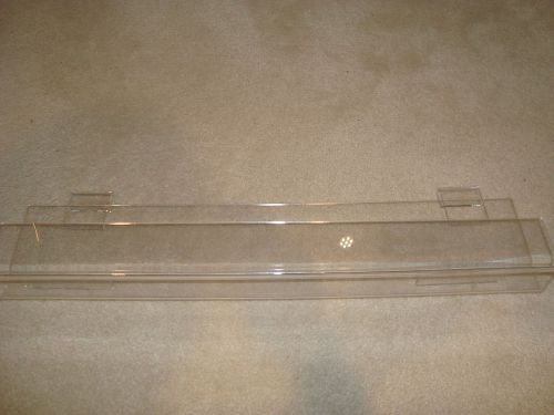 2 Acrylic Clear J-Rack Slatwall/Gridwall Open End Display Shelf 23&#034;x5&#034; NEW