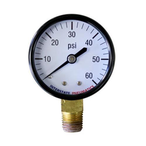 2 Inch 60 PSI - 1/4 Inch NPT Bottom Mount Pressure Gauge - G2012-060