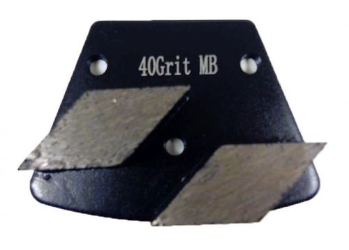 40 GRIT DOUBLE RHOMBUS GRINDING PLATE SOFT BOND Trapezoid Scraper Concrete