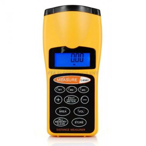 Ultrasonic handheld laser pointer distance measurer up to 18 meter or 60ft range for sale