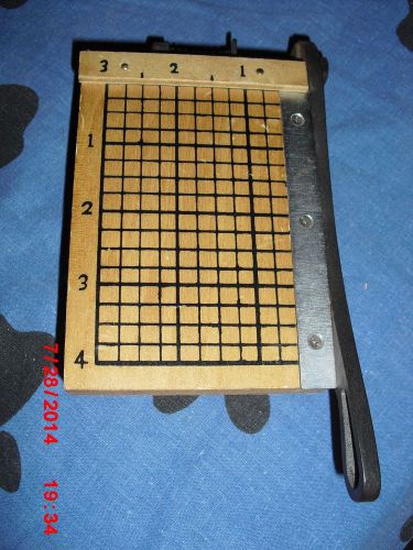 3&#034;  X  4&#034;  PAPER CUTTER - WORKS