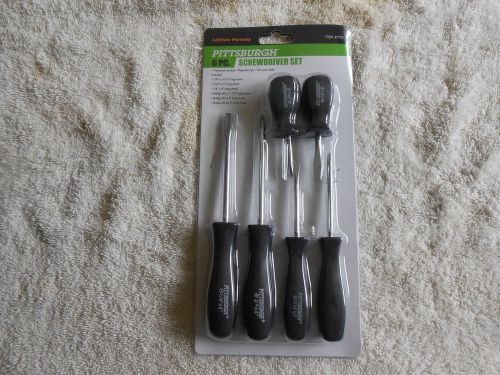 PITTSBURG  6  PIECE SCREWDRIVER SET ~ NIP ~ SLOTTED/PHILLIPS