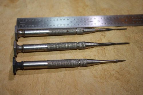 Welsh mfg co vintage jewelers screwdrivers .040&#034;, .054&#034; &amp; awl hard to find for sale