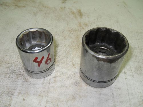 (x9-9) 1 lot of 2 used armstrong 13-148 &amp; 13-138 sockets for sale