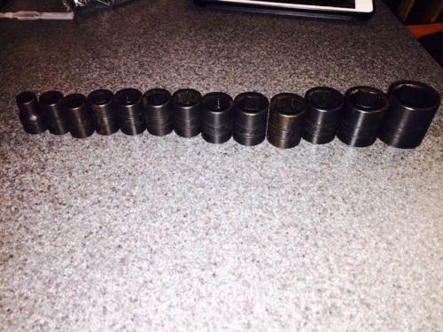 Snap on socket, metric, impact, shallow, 6-point  set for sale