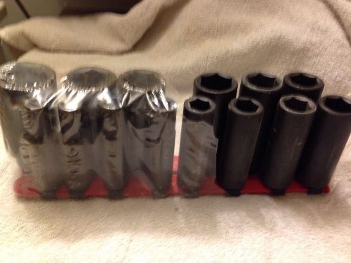 Wright Tool 407 14-Piece 1/2&#034; Drive 6 Point 3/8&#034; - 1-1/4&#034; Deep Impact Socket Set