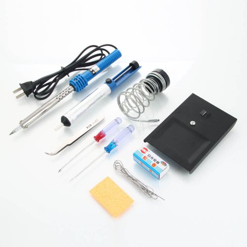 Hot 9 in 1 220V 60W Electric Solder Tool Kit Set With Iron Stand Desolder Pump