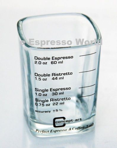 Consept art lines glass jug espresso ristretto measure 22/30/44/60 ml 1/2 oz for sale