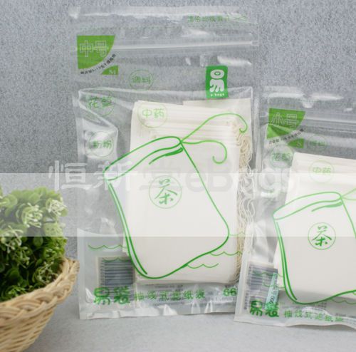 Free shipping 2x66pcs (m) 2.4x3.9&#034; 6x10cm ebags high-class drawstring tea bags for sale