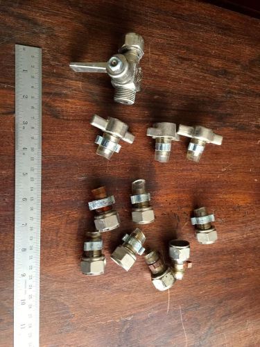 Lot 11 beer line fittings draft beer kegerator hose connectors stainless steel for sale