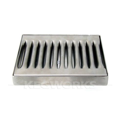 Coffee Drip Tray - No Drain 5&#034; - Stainless Steel - Drink Faucet &amp; Spill Catcher