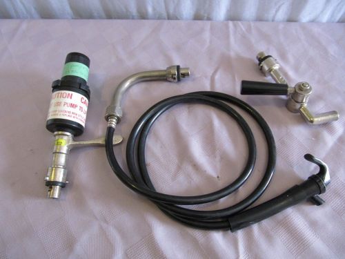 Tap rite beer keg tap coupler hand pump w/ hose &amp; hand push pump for sale