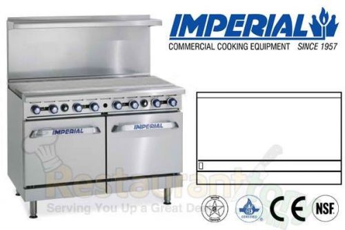 IMPERIAL COMMERCIAL RESTAURANT RANGE 48&#034; GRIDDLE 2 OVENS NATL GAS MODEL IR-G48