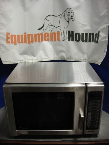 USED AMANA RFS12MPSA HEAVY DUTY 1200 WATT COMMERCIAL MICROWAVE OVEN