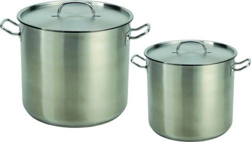 24 &amp; 35 qt quart heavy duty stainless steel stock pot tri-ply capsule base 513/4 for sale