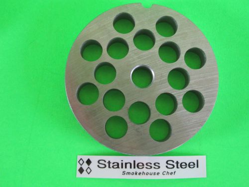 #22 x 1/2&#034; Meat Grinder Plate STAINLESS STEEL fits Hobart Tor-Rey LEM &amp; More