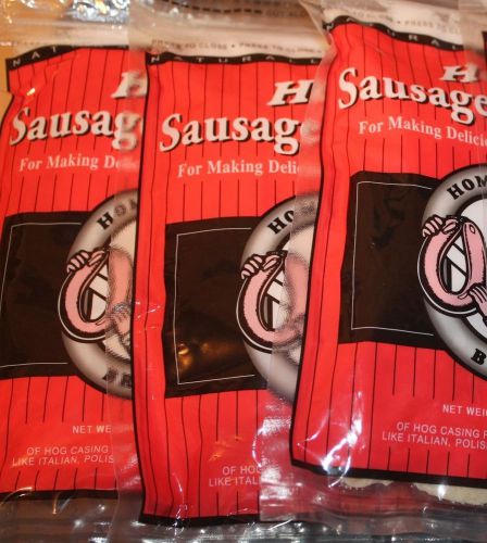 3 - natural hog sausage casings home pack casing stuffer bratwurst stuffing pork for sale