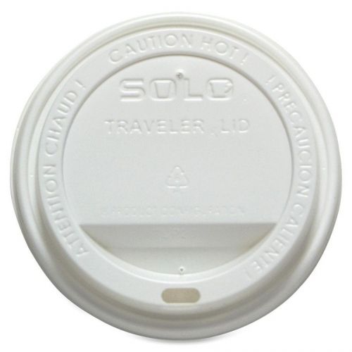 SOLO White Plastic Traveler Lids