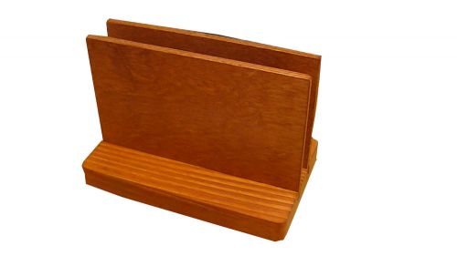 WOODEN MENU HOLDER LEAFLET TABLE TOP POCKET MAHOGANY PUB RESTAURANT MENU Z