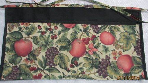 Waiter/waitress Server Waist Apron, Fruit and Butterflies