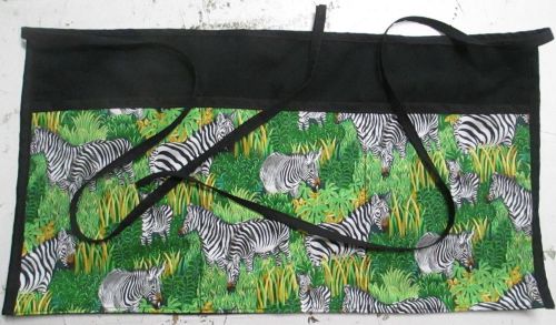 Waiter/waitress Server Waist Apron, Jungle zebras