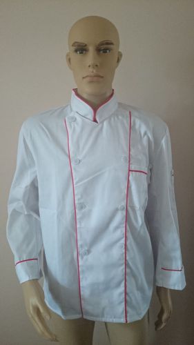 Long sleeve kitchen cook working uniform chef waiter waitress coat jacket white for sale