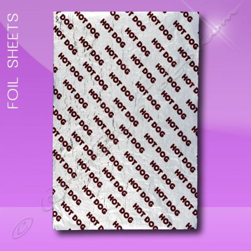 Foil wrap sheets – 9 x 12 – printed hot dog for sale