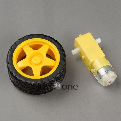 arduino smart Car Robot Plastic Tire Wheel with DC 3-6v Gear Motor