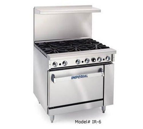 Imperial Range IR-6-C 36&#034; Commercial LPG Range 6 Burners &amp; Convection!