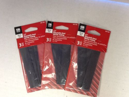 Gardner Bender HST-500 3-Pack of 1/2 Inch Polyolefin Heat Shrink Tubing - New