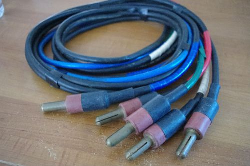 1 set of  CAROLPRENE WELDING CABLES  / 3 phase   5 wire   600v   AWG 4 /  copper