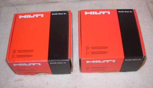 (198) Hilti concrete screws 3/16 x 1-1/4 Phillips Flat Head #433036 Kwik-Con II+