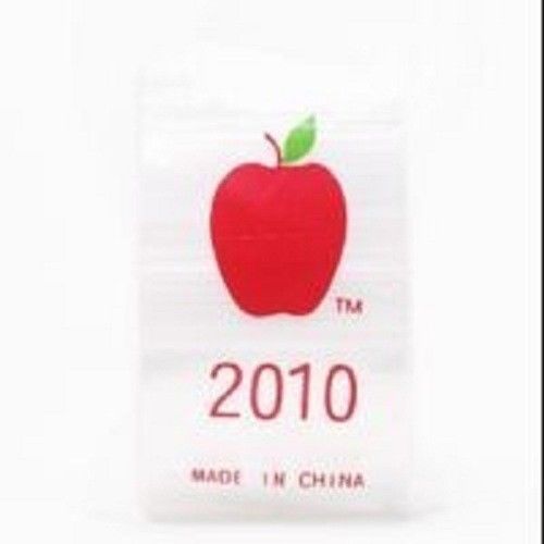 1000 Ziplock Bags Apple Tiny Mini Baggies Zip lock Storage Jewelry Bag 20 x 10