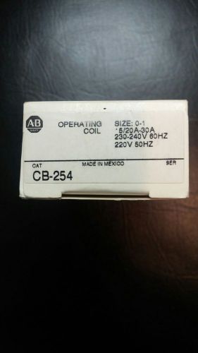 ALLEN BRADLEY COIL CB254 SIZE 0-1 STARTER 230/240V