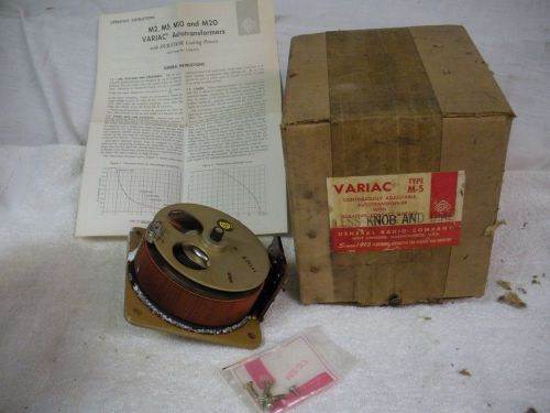 General Radio Variac Type M 5 Open Frame Autotransformer Transformer Amperes