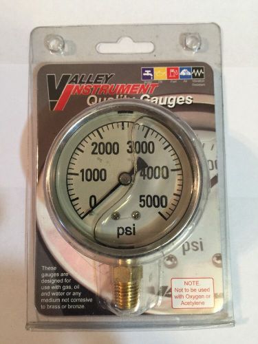 Valley Instrument Hydraulic Pressure Gauge-Liquid Filled 5000 PSI #2141GXB5000