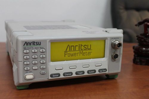 ? ANRITSU ML2437A ? RF MICROWAVE POWER METER, WORKING OK, w. BATTERY