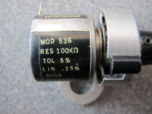 VISHAY SPECTROL MODEL 536 100K ,10-TURN  WIREWOUND PRECISION  POTENTIOMETER. .