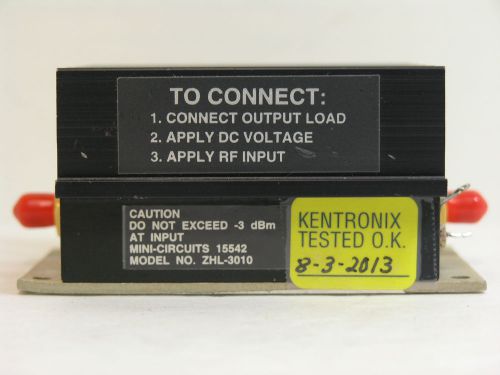 Mini-Circuits ZHL-3010 Amplifier.  50 to 1000MHz, Gain: 30dB, Po: +26dBm. 12V.