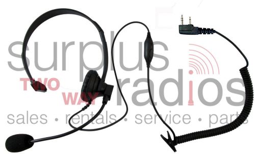 HEADSET FOR KENWOOD 2 PIN RADIOS TK3160 TK372 TK272 TK2160 TK3173 TK2173 TK3200