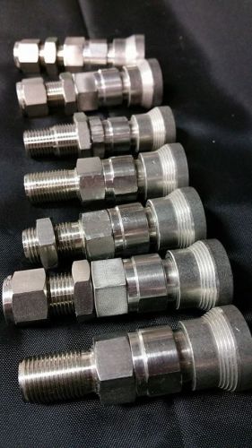 Swagelok ss-qc6-b1-600 quick connect body 0.5 cv 3/8&#034; bulkhead tube fitting 7lot for sale