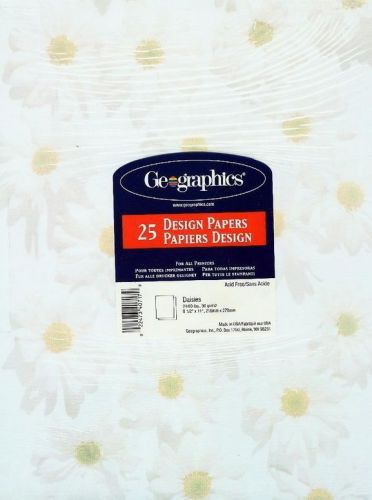 Geographics Computer Printer Copier paper 25 sheets daisies acid free