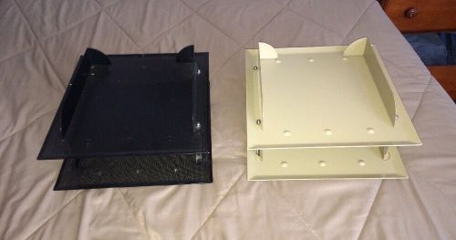 Vintage (2) Invinsible Metal Industrial Trays Organizer Desk Top 2 Tier